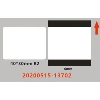 NIIMBOT EA2G88318801, 40x30mm, 230 бр, прозрачен самозалепващи се етикети (A2G88318801)