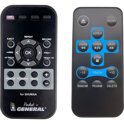 GENERAL Shuman mc250bt - дистанционно управление дубликат (mc250bt)