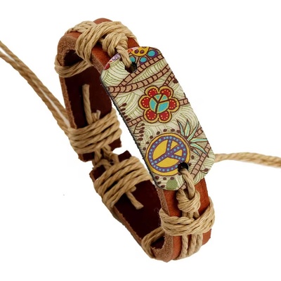 Gaira kožený náramok Hippie 31002