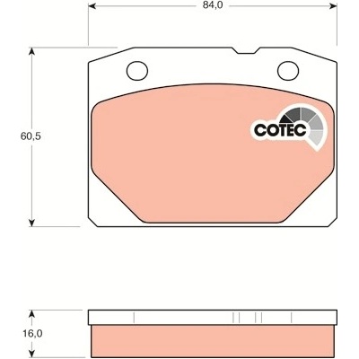 TRW Sada brzdových platničiek kotúčovej brzdy GDB140