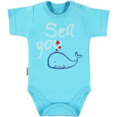 KLucze Body s krátkým rukávem LITTLE SAILOR tyrkysové