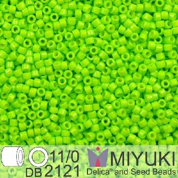 Korálky Miyuki Delica 11/0. Barva Duracoat Op Kiwi DB2121. Balení 5g.