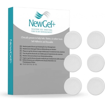 NewGel+ NG-380 Bodová kolečka silikonová náplast na jizvy 6 ks průhledná