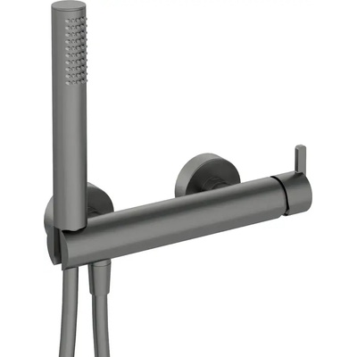 Deante Полша Комплект Титаниев смесител с душ слушалка тип Дъжд Silia Titanium