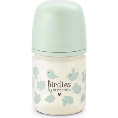 Suavinex láhev sklo Birdies fyziologická SX Pro zelená 120ml