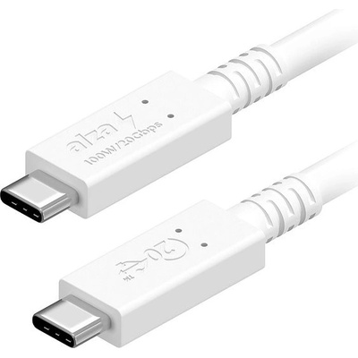 AlzaPower APW-CBTC4410W Core USB-C/USB-C USB4, 5 A, 100 W, 1m, bílý