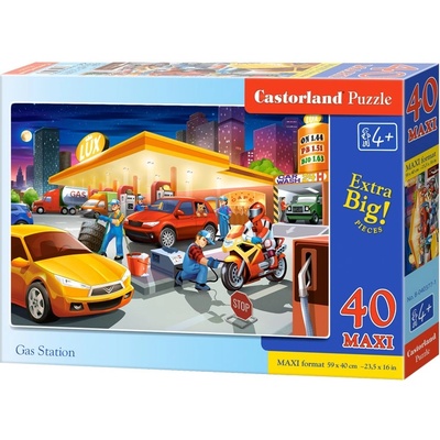 Castorland Пъзел Castorland от 40 XXL части - На бензиностанцията (B-040377-1)