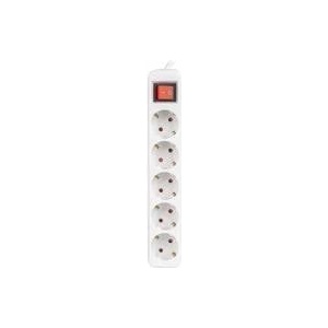 Lanberg Power Strip - 5 Sockets Schuko Lanberg 2500 W 1, 5 m White