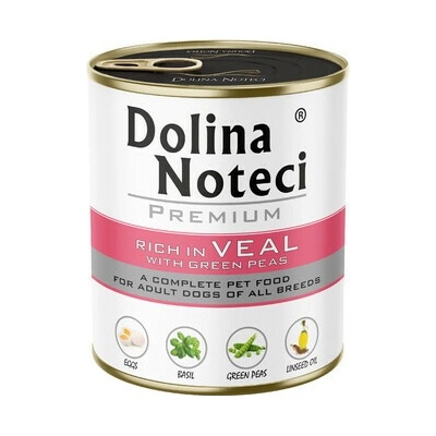 Dolina Noteci Premium bohatá na telecí s zeleným hráškem 800 g
