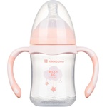 KikkaBoo Бебешко шише с широко гърло Kikkaboo - Peach Cloud, 180 ml (31302020058)