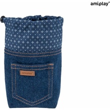 Amiplay Tastička na pamlsky denim 10 x 7 x 14 cm námořní