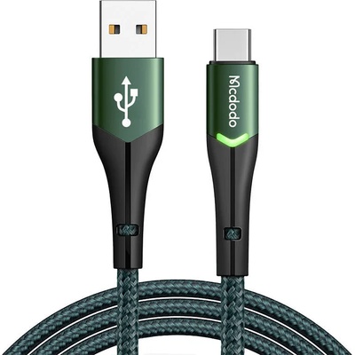 Mcdodo Кабел Mcdodo Magnificence CA-7961, USB към USB-C, LED, 1m, зелен (CA-7961)