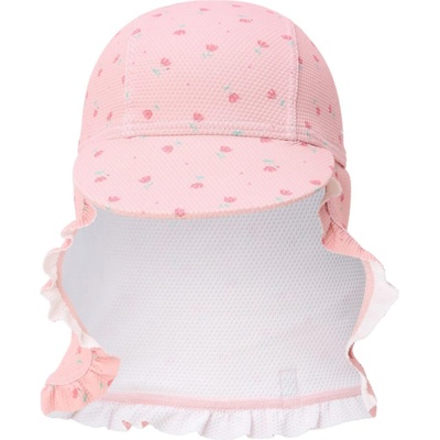 Бебешка шапка с протектор за врата Little Dutch - Sunny Flowers Blush, размер 2, 1-2 г (CL25038861)
