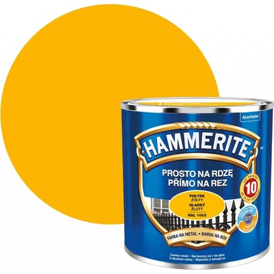 AkzoNobel Hammerite přímo na rez hladký žlutý 0,25l