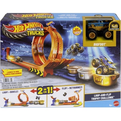 Hot Wheels monster trucks dráha se smyčkou a bigfootem JBX64 – Zbozi.Blesk.cz