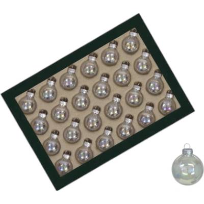 Othmar Decorations Vianočná Guľa priehľadná vianočná guľa 2,5 cm 24 ks