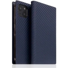 Pouzdro SLG Design D+ Italian Carbon Leather Diary iPhone 14 Plus - Navy