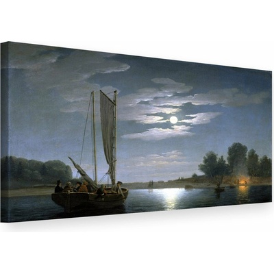 Obraz na plátne FISHING PARTY – Fitz Henry Lane - 80x50 cm