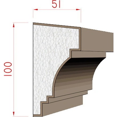 Dekora-Stuck Parapet 100x51mm 312070