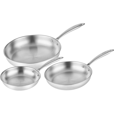 Siguro Sada Panvíc Pure Delight, priemer 28 + 24 + 20 cm, prémiová nehrdzavejúca oceľ, 3 ks