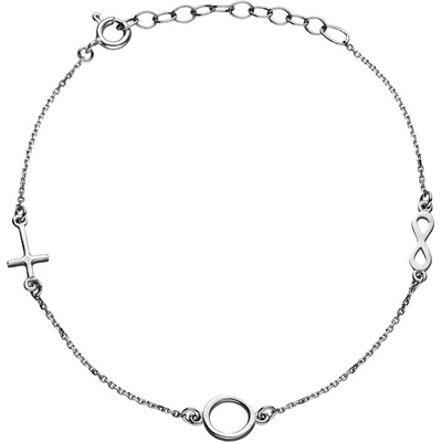 Zlaton náramek bílé zlato 000140309247