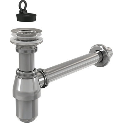 ALCA PLAST СИФОН ЗА УМИВАЛНИК 11/4" ф32 МЕТАЛ ХРОМ А437 alcaplast (А437)