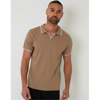 Threadbare Блуза с яка Threadbare Men's Marriage Short-Sleeve Polo Shirt - Desert Taupe