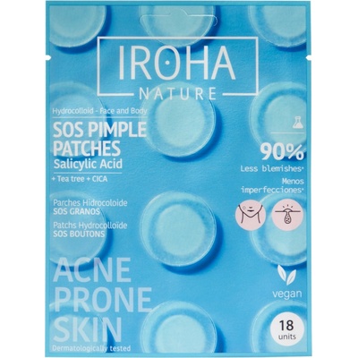 Iroha Náplasti na akné a nedokonalosti pleti SOS Pimple Patches 18 ks