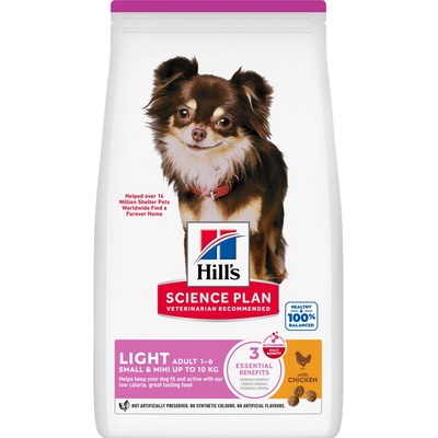 Hill's Science Plan Canine Adult 1-6 Light Small & Mini Chicken 2 x 1,5 kg