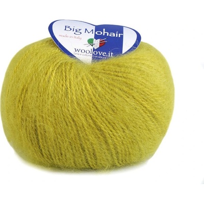 Prima-obchod Pletací příze Big Mohair 25 g, barva 6 (462) zelená chartreuse
