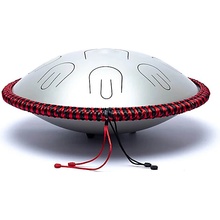 Hluru Hybrid Handpan - tongue drum - 9 tónov D-mol (minor) šedý