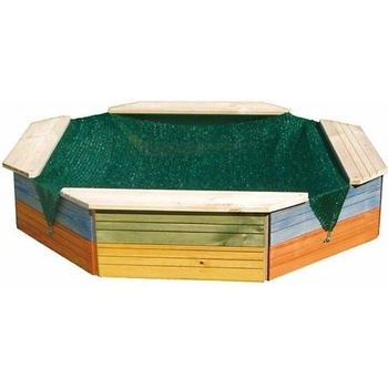 Image 1 of Woodyland Woody - Дървен пясъчник с покривало - цветен