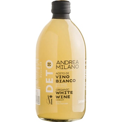 ANDREA MILANO Vínny ocot biely nepasterizovaný a nefiltrovaný s octovou matkou BIO 500 ml