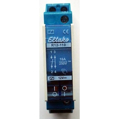 Eltako R12-110-12V spínací relé , 12 V, 8 A, 1 spínací kontakt, 1 rozpínací kontakt, Piece, 1 ks