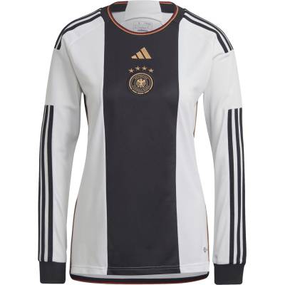 adidas Дамска футболна фланелка Adidas Germany Home Long Sleeve Shirt 2022 Womens - White