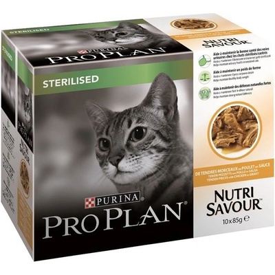 Purina Pro Plan Cat Sterilised kuřecí 10 x 85 g