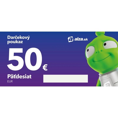 Darčekový poukaz Alza.sk na nákup tovaru v hodnote 50 €