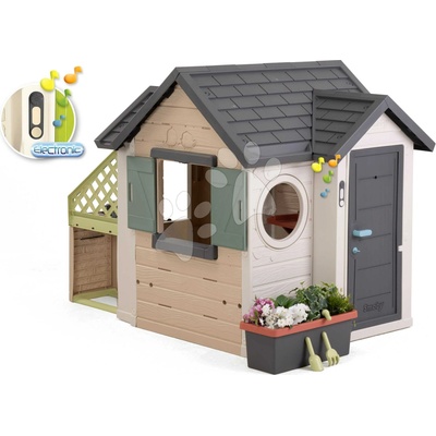Smoby Domček Záhradník s uzamykateľnými dverami Garden House Life s odkvapom
