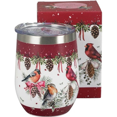 Duo porcelain termohrnek Birds of Winter 330 ml
