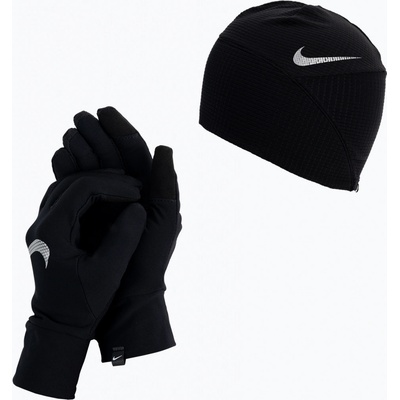 Nike Essential Running Dámska súprava čiapka + rukavice čierna N1000595-082