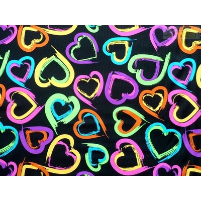 úplet plavkovina neon srdíčka