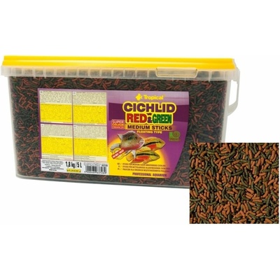 Tropical Cichlid Red&Green Medium Sticks 1 l