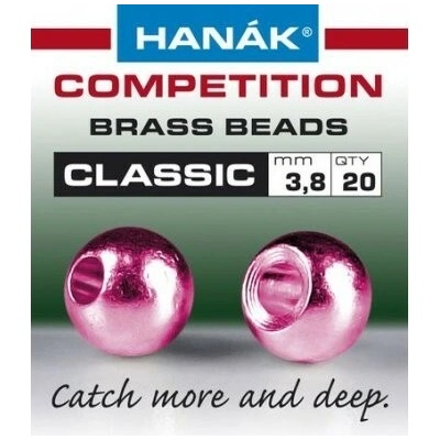 Hanák HA Classic mosaz.hlavičky Metallic+růžové 3.8mm,20ks