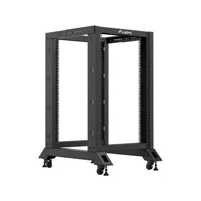 Lanberg Комуникационен шкаф, Lanberg open rack 19" 18U 600x800 black (OR01-6818-B)