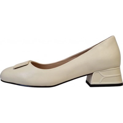 Ladies dámské lodičky L110-S754 krémové