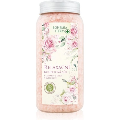 Bohemia Gifts Bohemia Herbs Rose soľ do kúpeľa 900 g