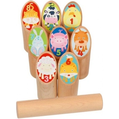 Goki Kubb Mölkky s obrázky zvířátek