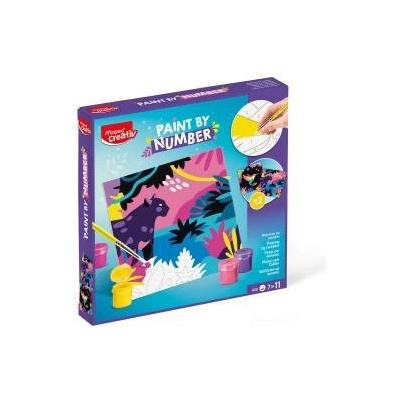 Maped Creative painting by numbers leopard/bird