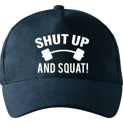 Shut up and squat so zahnutým šiltom a mosaznou sponou Tmavomodrá takmer čierna