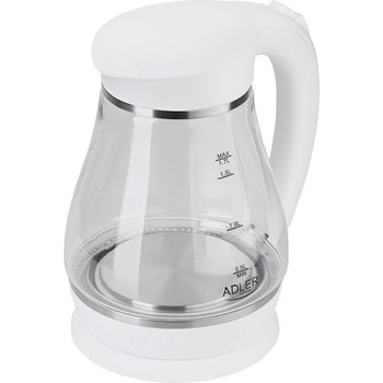 Image 1 of Adler AD 1274 B electric kettle 1.7 L White, Transparent 2200 W (AD 1274)
